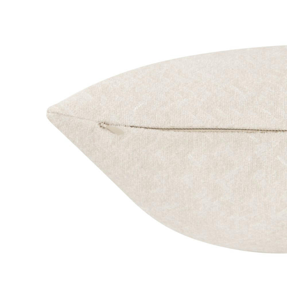 MISAMIS - Coussin en polyester recyclé tissé jacquard en relief beige 40x40