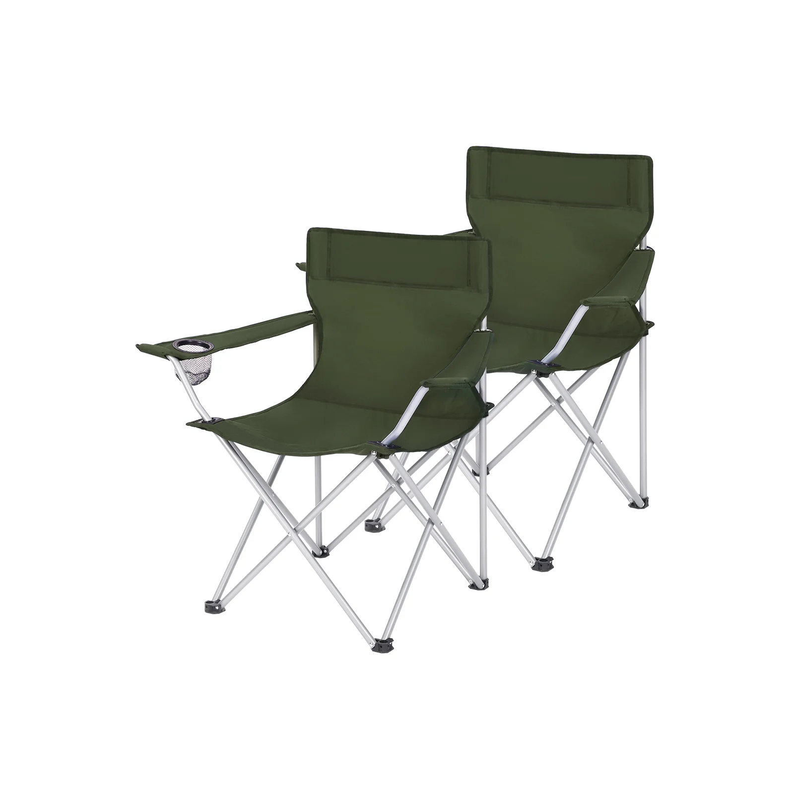 2 Chaises camping vert olive