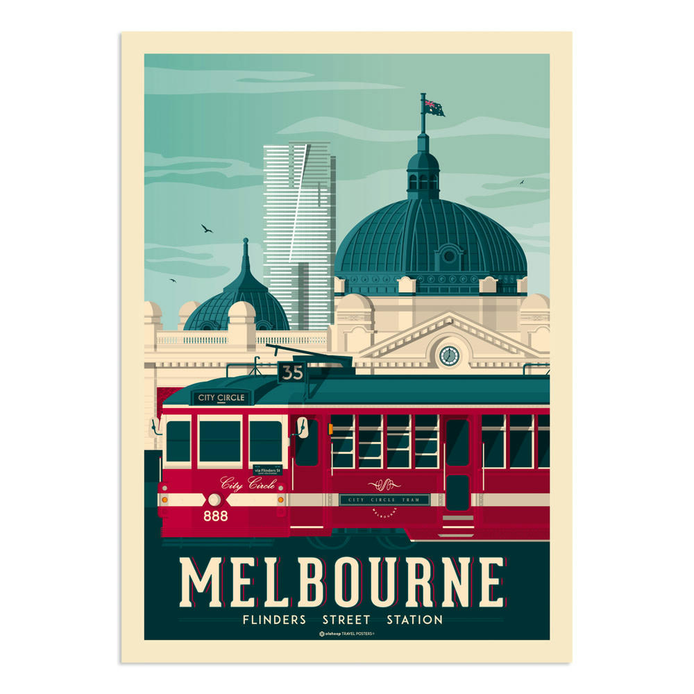 - Affiche Melbourne  21x29,7 cm
