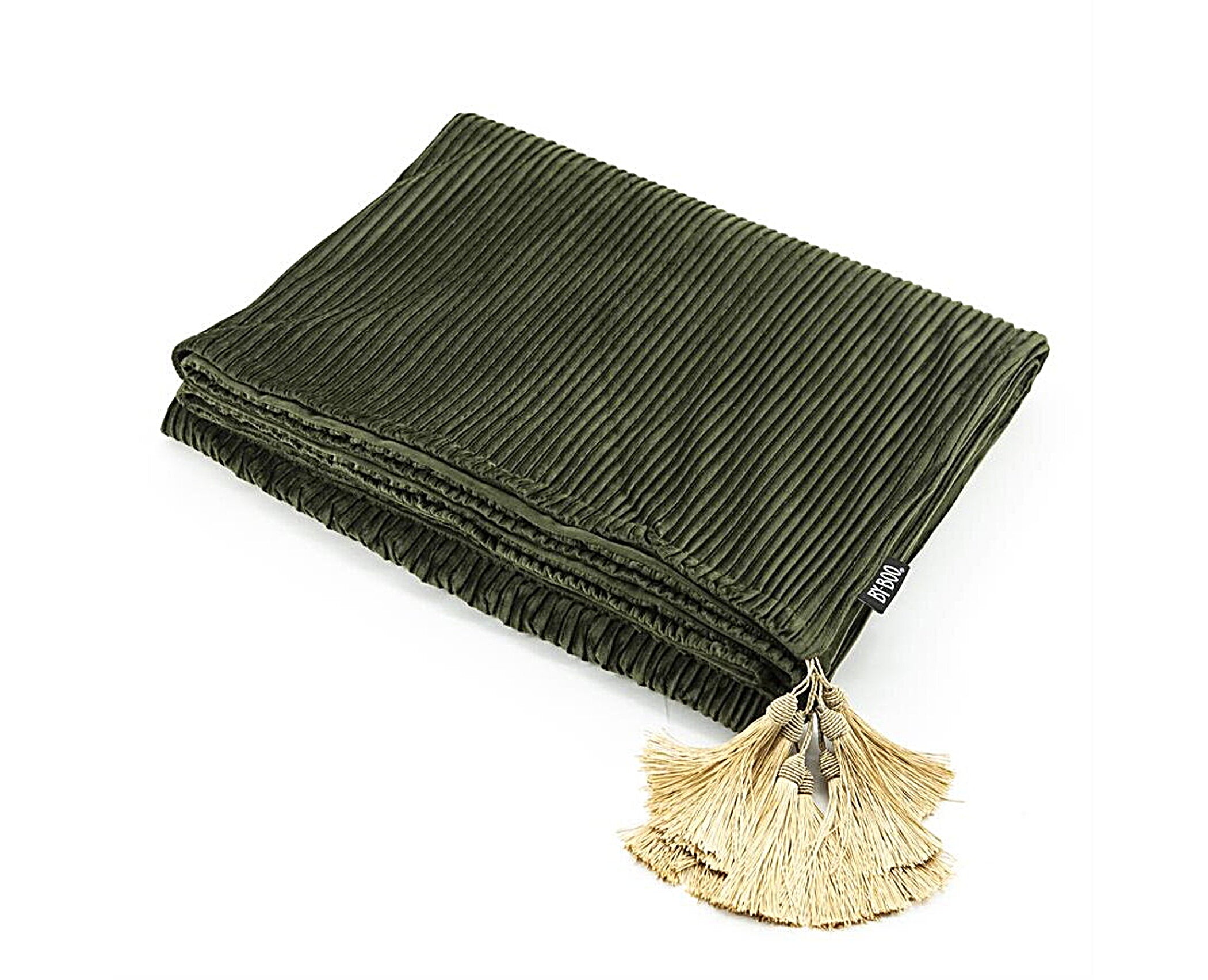 FurniLux Deken Royalty - Fluweel Groen met Gouden - 170x140x1cm