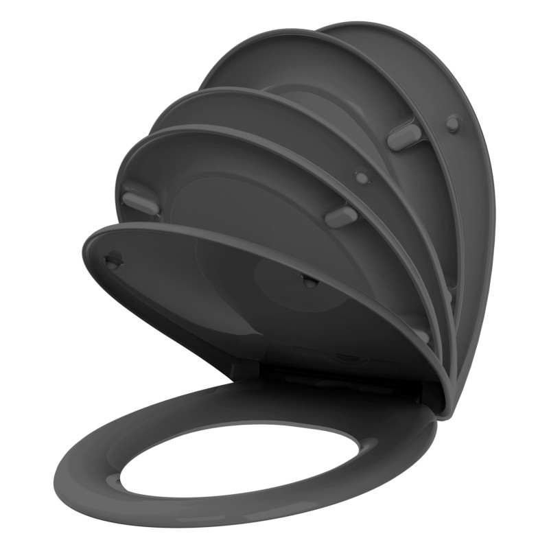 Abattant de toilette Fally en thermodur gris ALLIBERT
