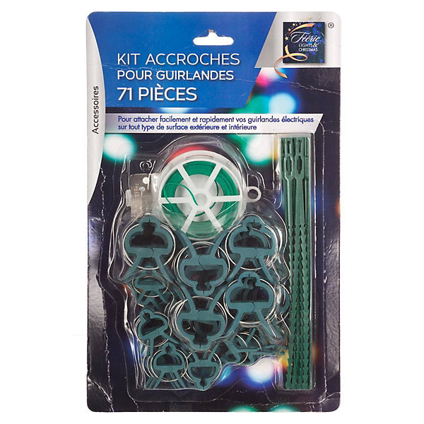 Kit d'accroches pour guirlance 71 pièces - feeric lights &christmas