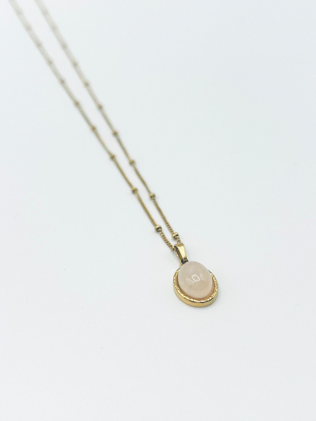 SVNX Pink Stone Pendant Necklace - Gift Boxed