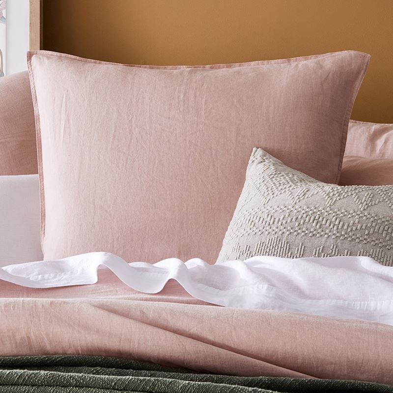 Vintage Washed Linen Nude Pink Quilt Cover Separates