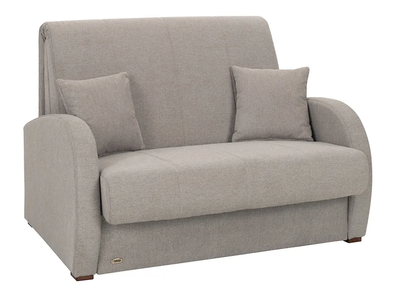 Sofa dwuosobowa Poli rozkładana z pojemnikiem beżowa