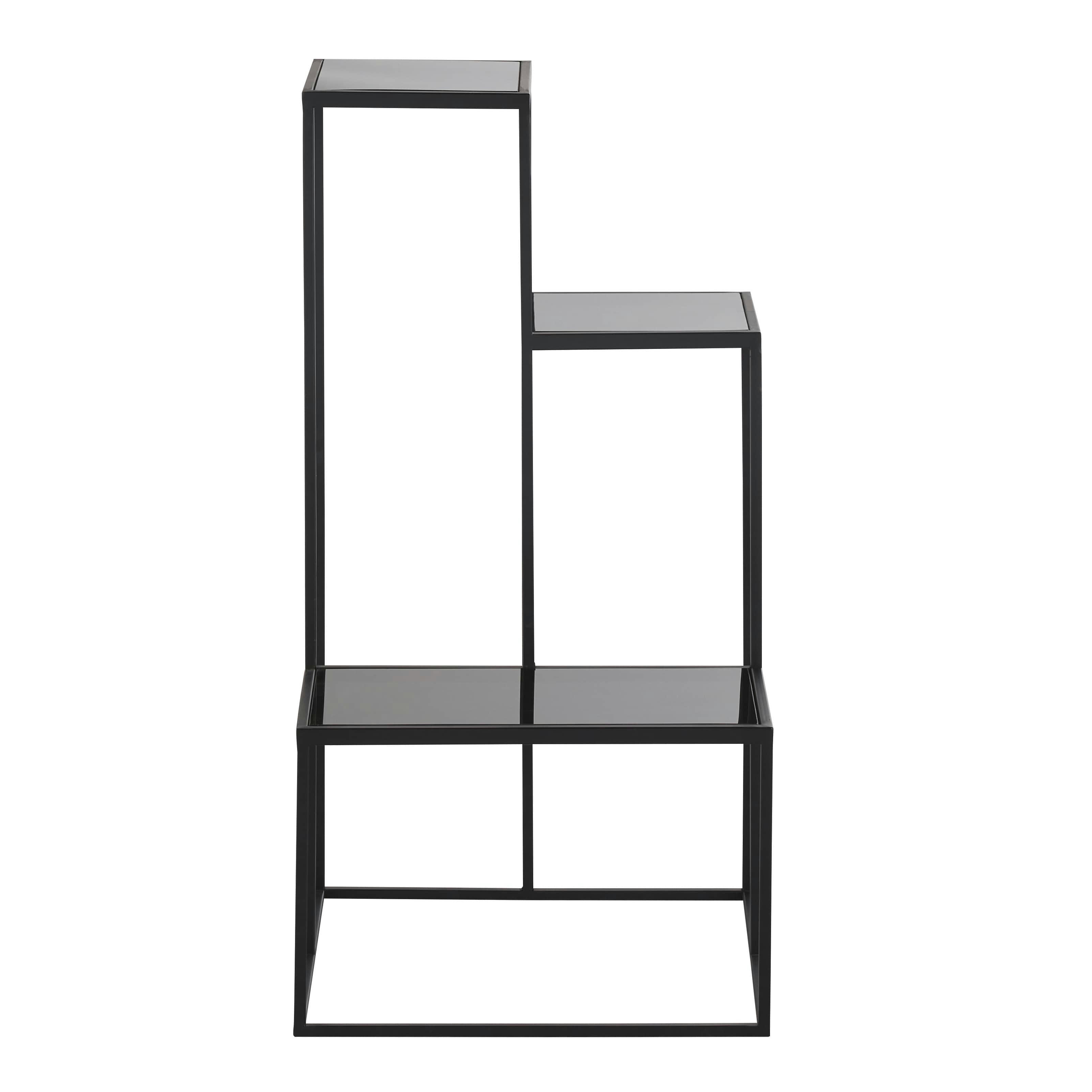 LUCIA - Porte-plantes à étages en métal noir