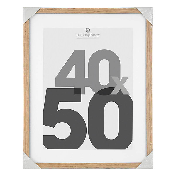 Cadre photo Eva - bois et verre - 40x50 cm - Atmosphera