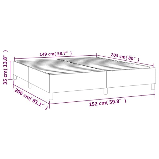 NNEVL Box Spring Bed Frame Black 152x203 cm Queen Faux Leather