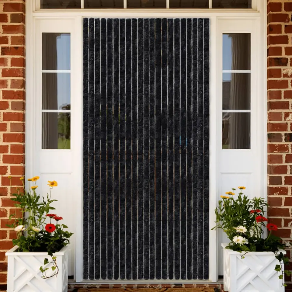vidaXL - Insectengordijn - Antraciet - Polypropyleen - 100 x 220 cm
