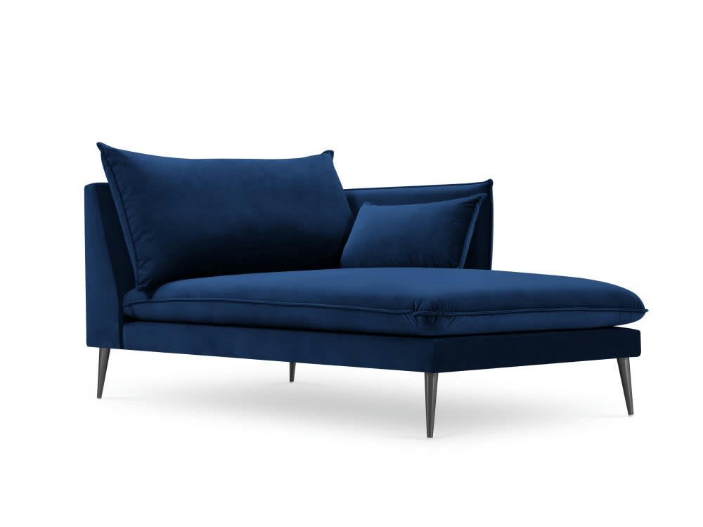 AGATE - Méridienne en velours bleu roi