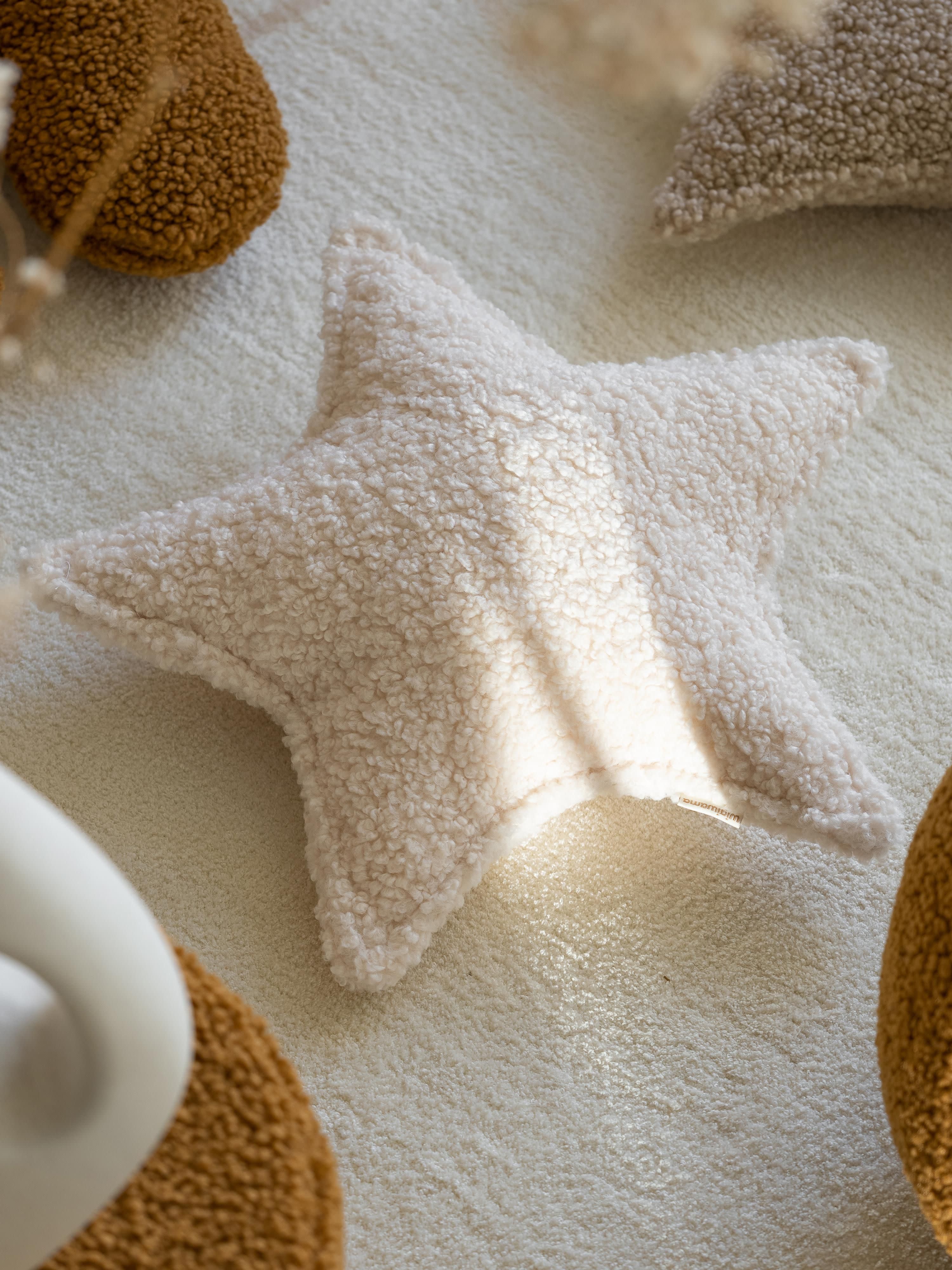 Kinder Teddy-Kuschelkissen Star