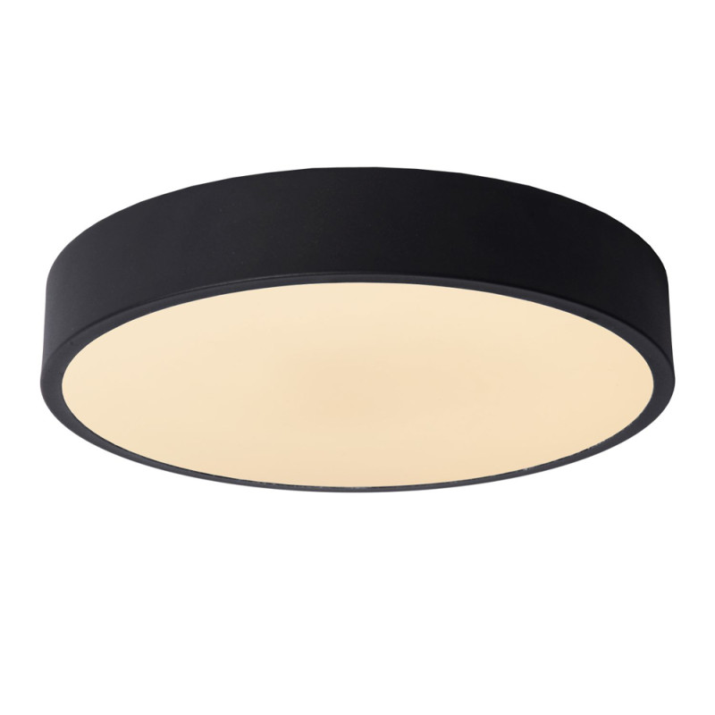 Plafonnier LED Unar noir Ø 30 cm 18 W LUCIDE
