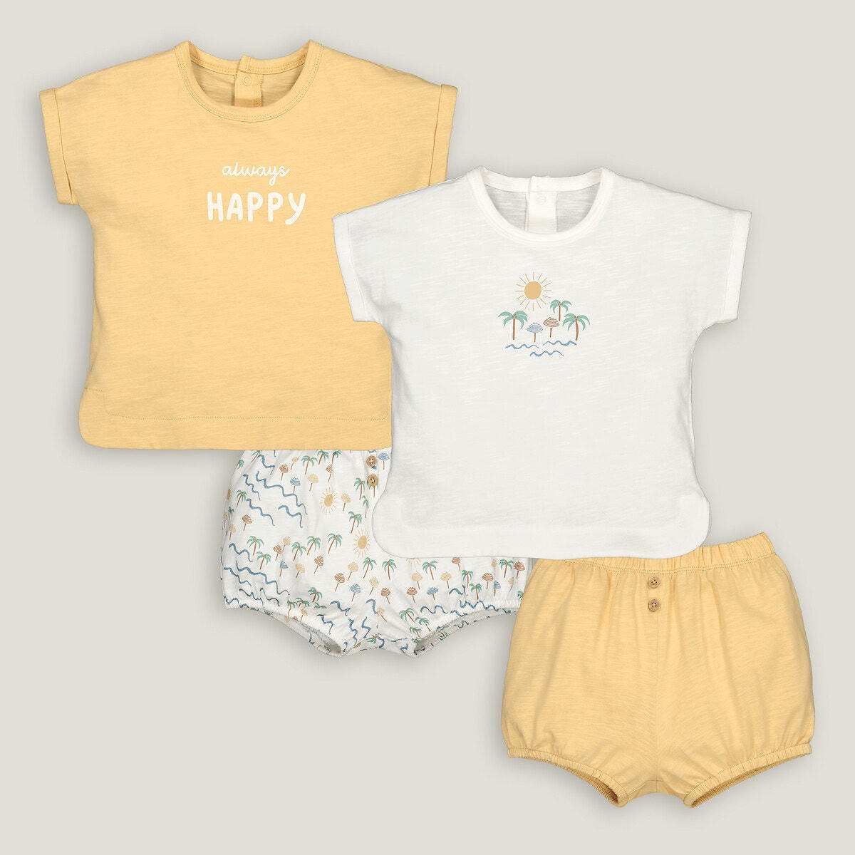 Lot de 2 ensembles 2 pièces T-shirts + bloomers