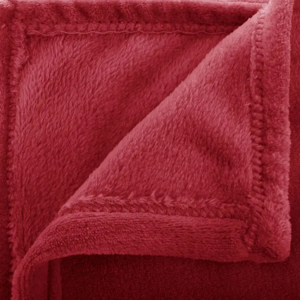 Atmosphera Plaid - warm rood - polyester - 180 x 230 cm