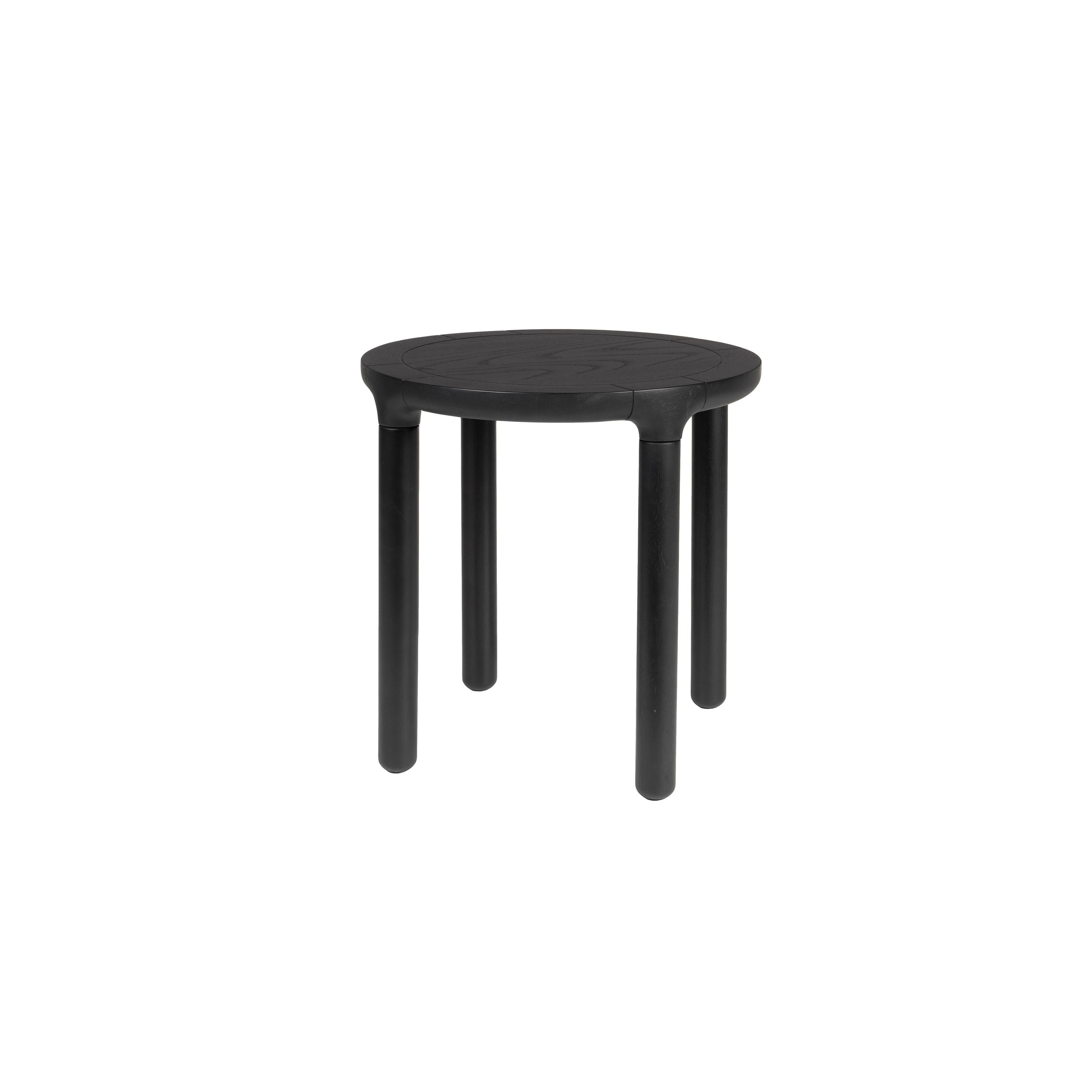Zuiver Storm Bijzettafel Rond 45 cm Hout Zwart
