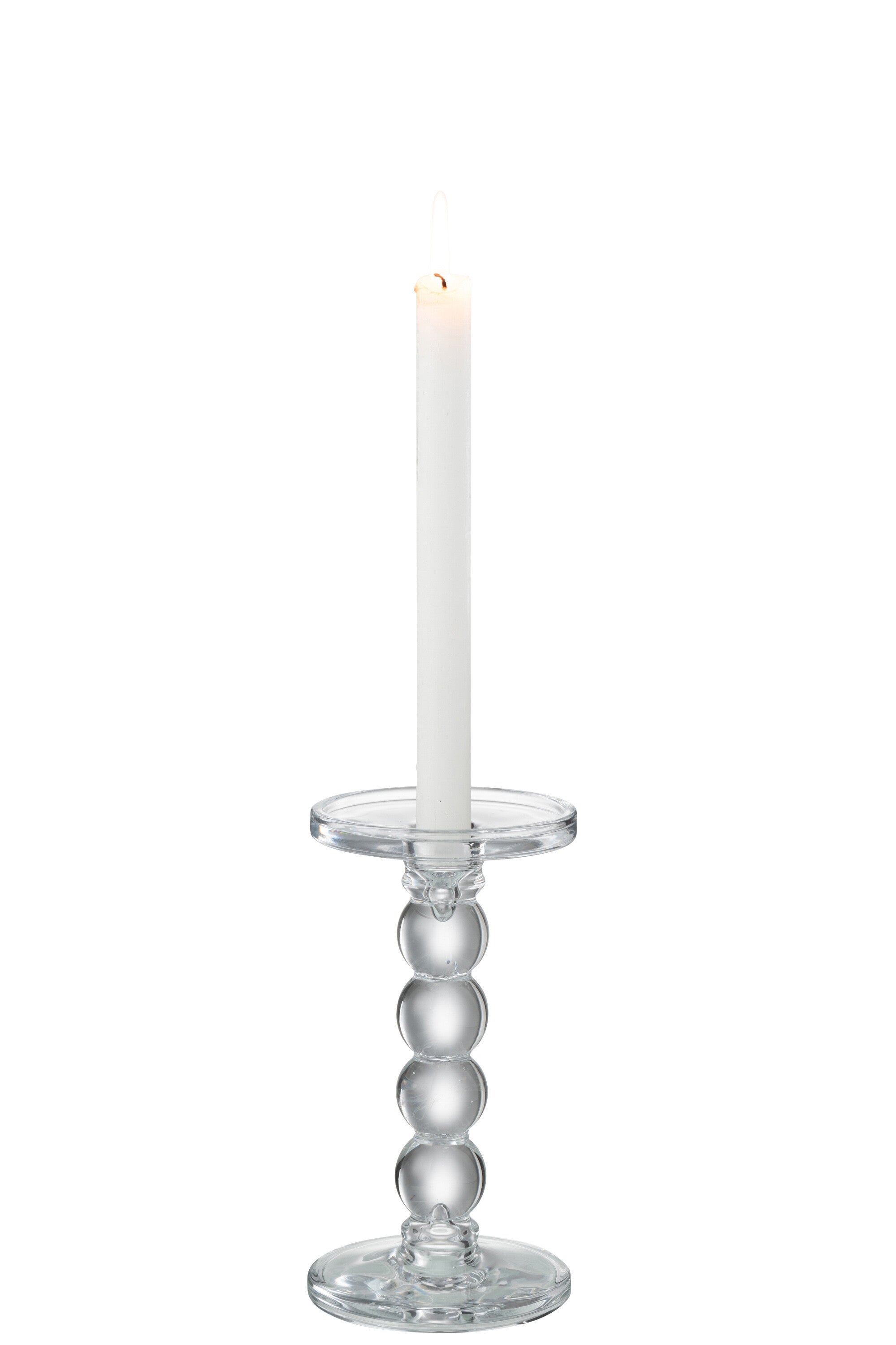 J-Line kaarshouder Drupels - glas - transparant - medium