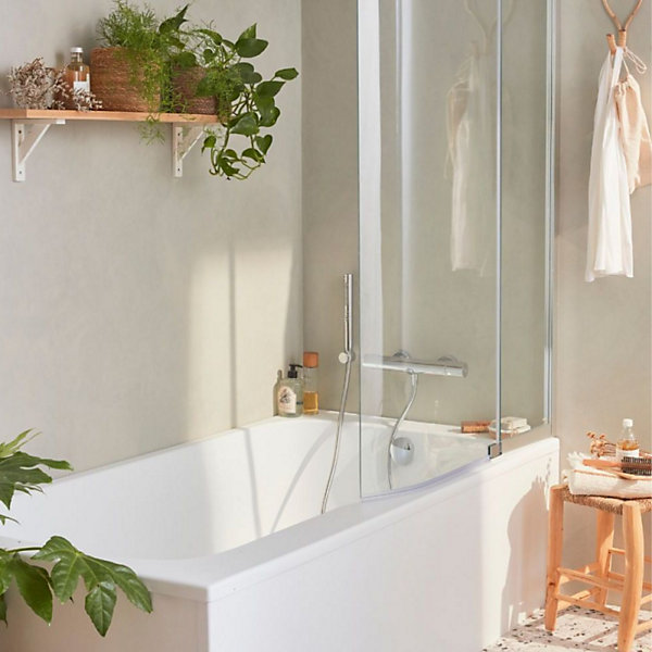 Baignoire bain douche JACOB DELAFON Malice antidérapante   pare bain 170 x 90, version droite