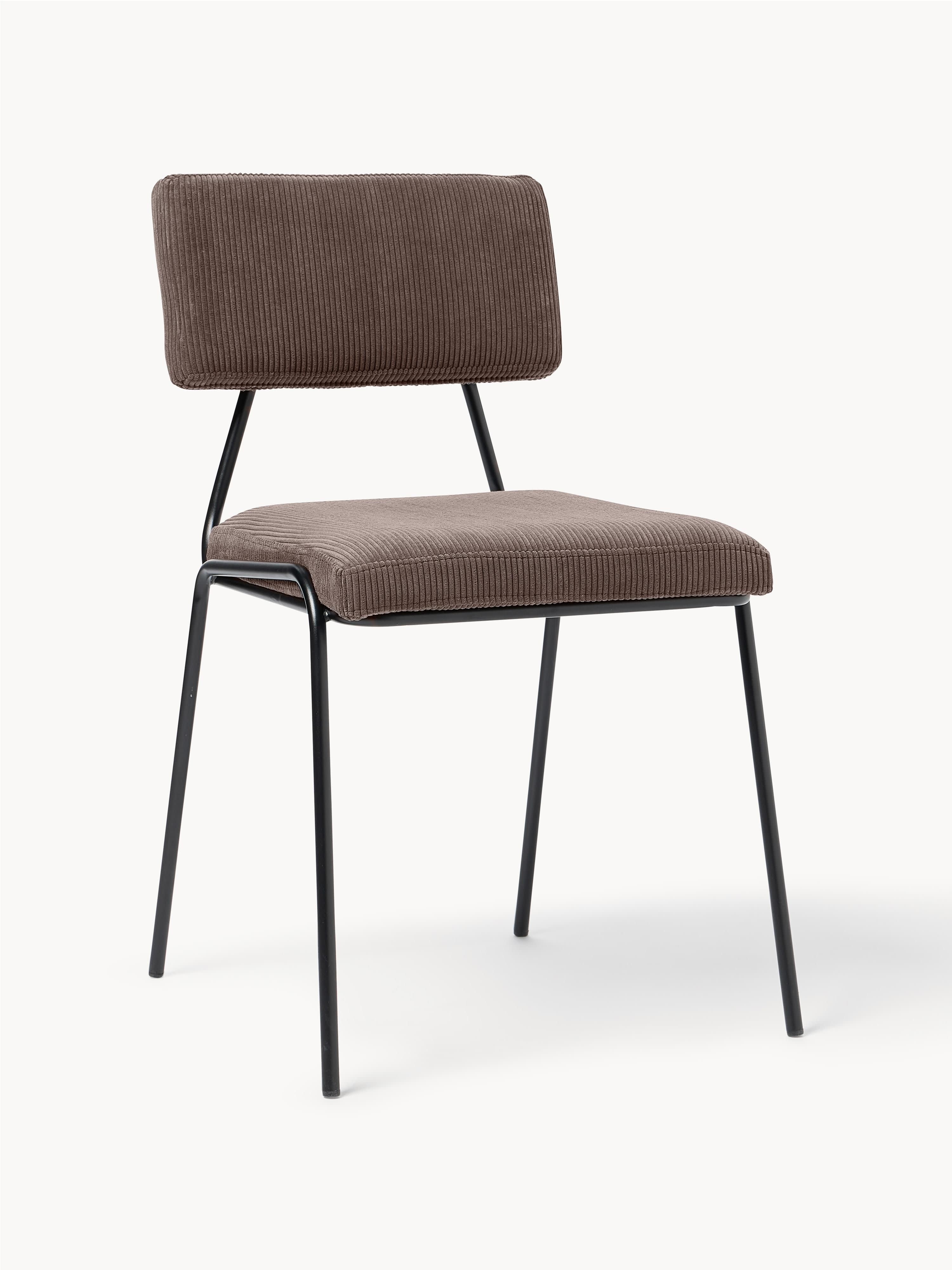 Cord-Polsterstühle Mats, 2er-Set