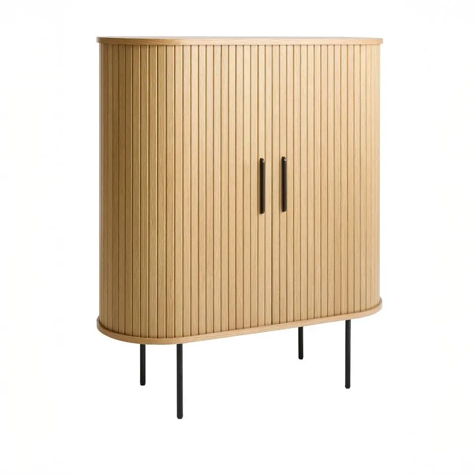 Kast Eikenhout - Incl Glazenrek - 118cm - Nola