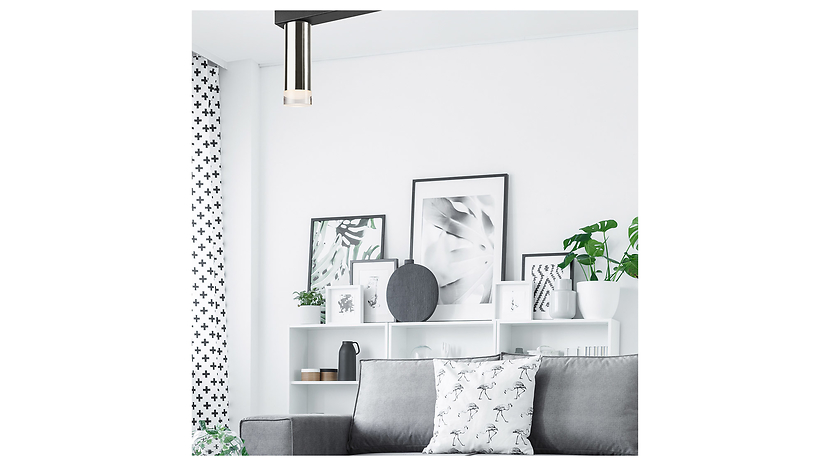 Lampa sufitowa Diego aluminiowa czarno-srebrna
