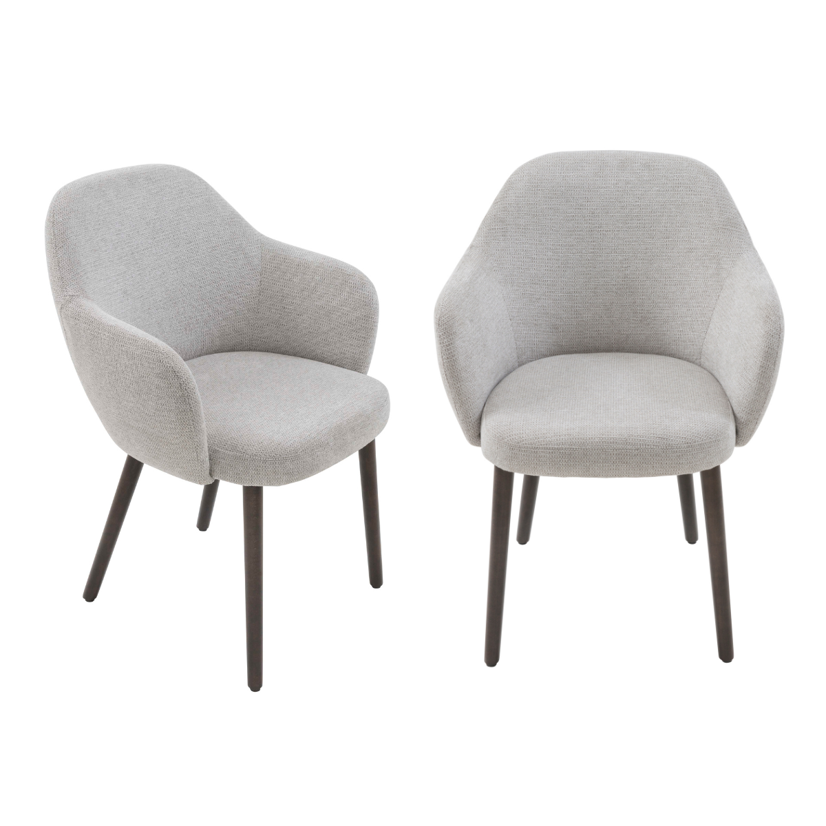 Signature - ERNEST Set van 2 fauteuils - Lichtgrijs - 52x51x77 cm