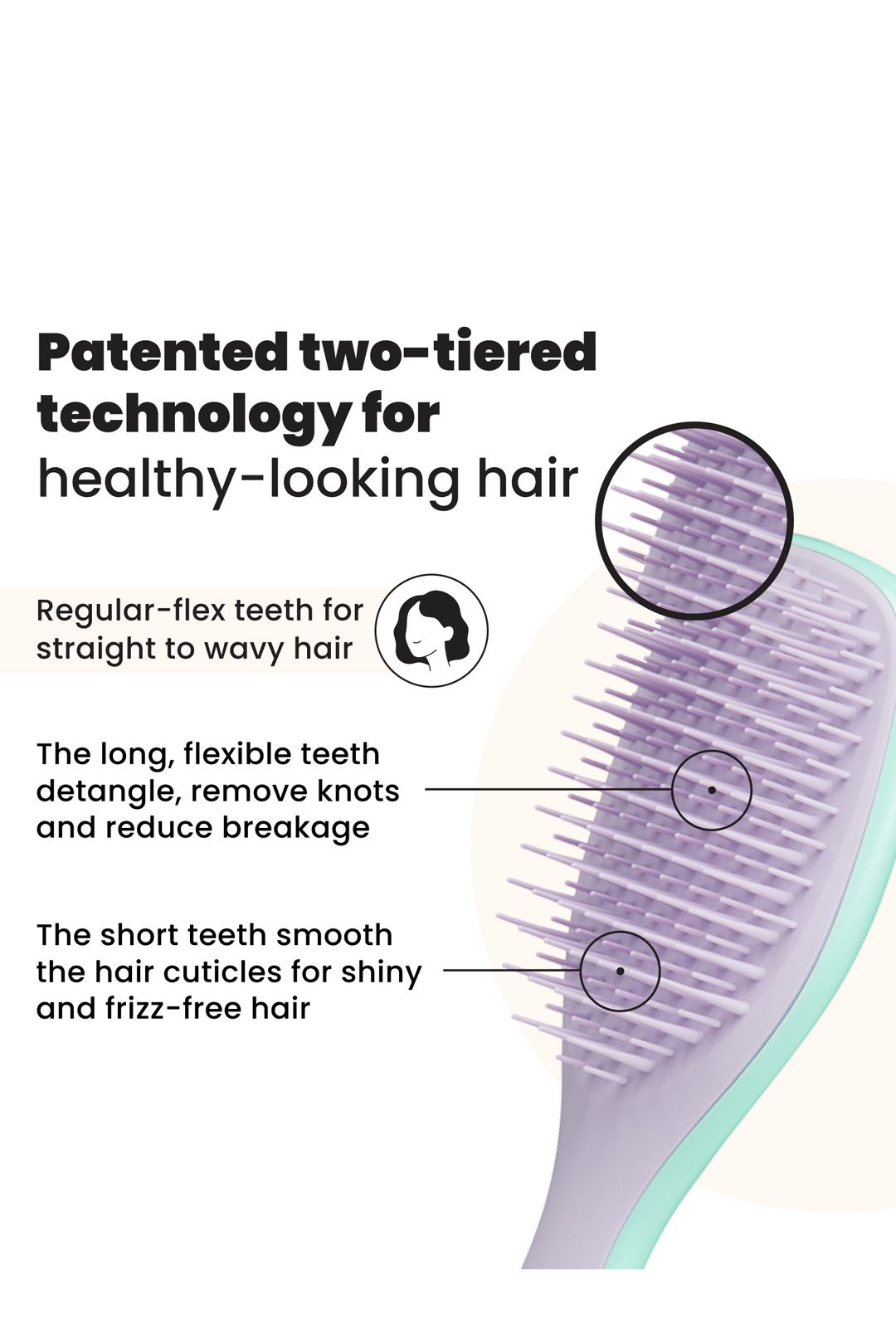 Tangle Teezer The Mini Wet Detangler- Wisteria Leaf