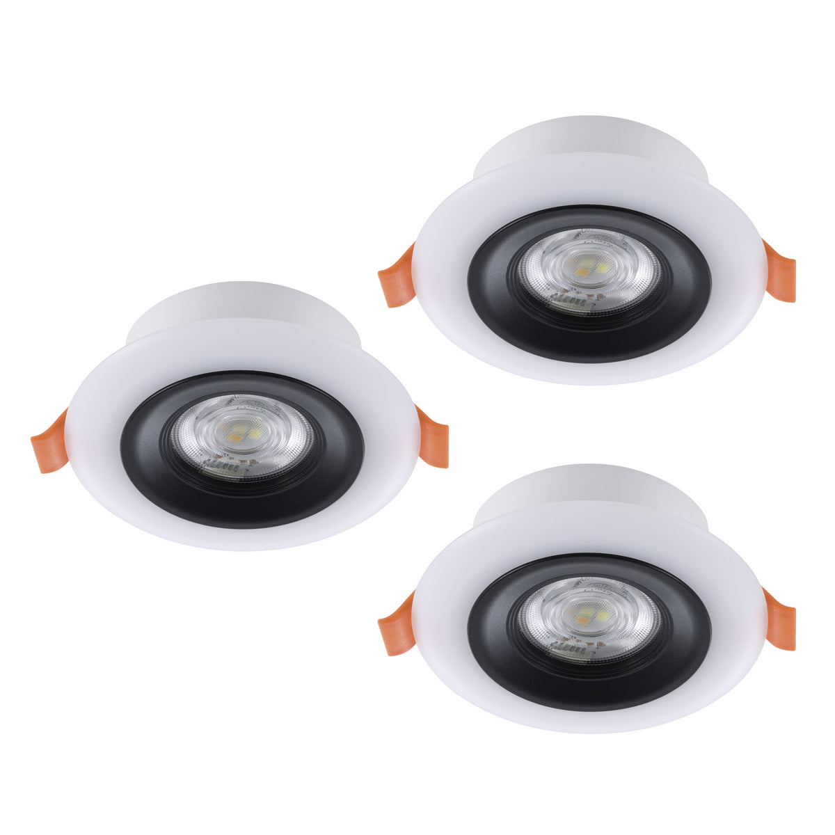 EGLO inbouwspot Calonge Rgb - led - ø 9,8 cm - zwart/wit