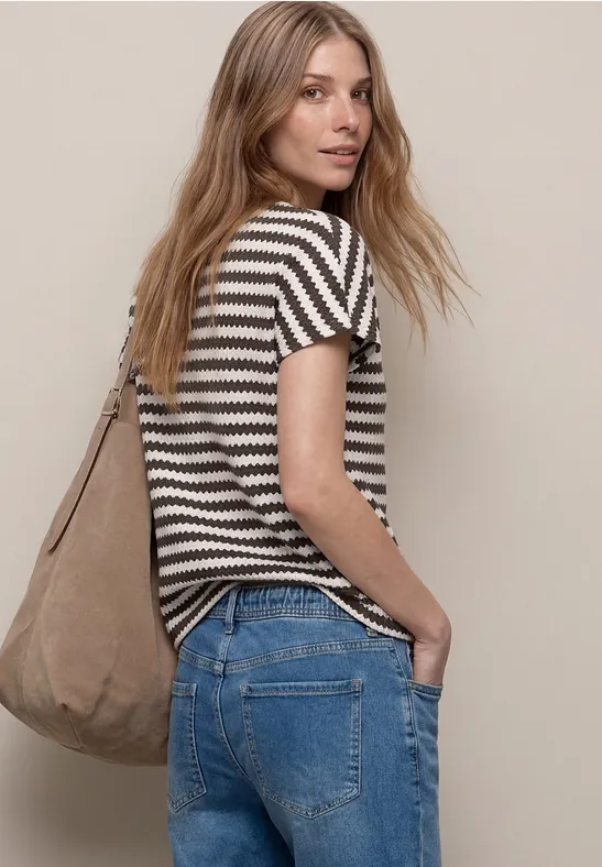 Dropped Shoulder Shirt mit Streifen