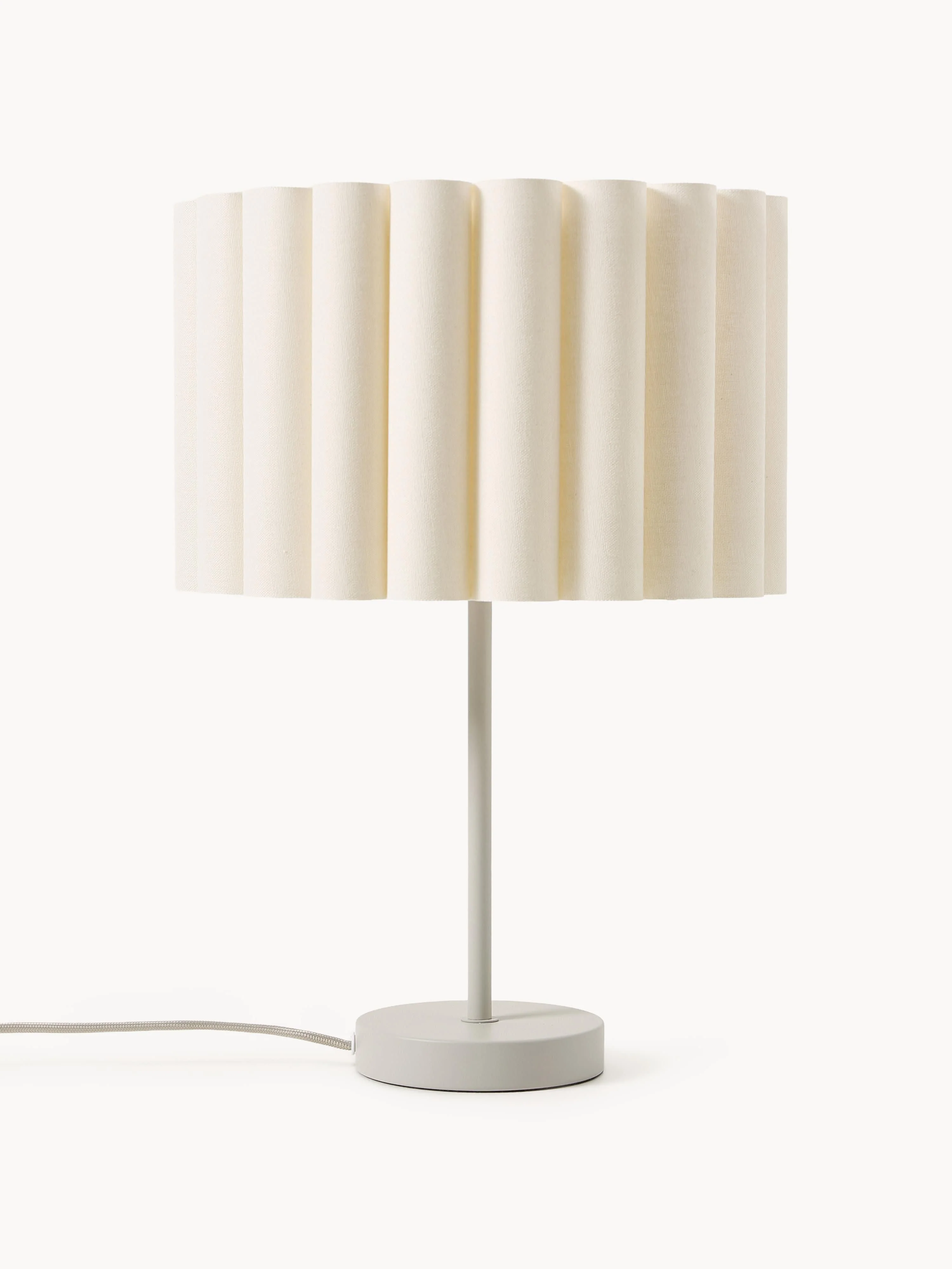 Tischlampe Lucina aus Leinen