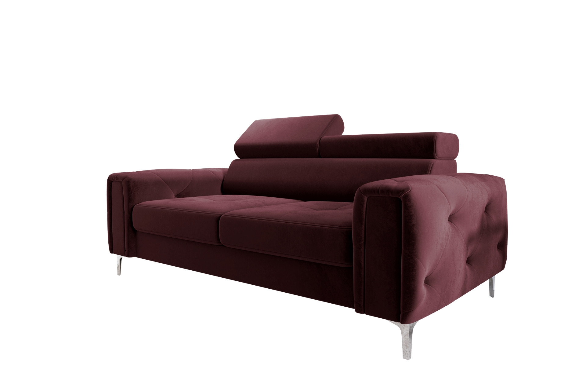 Sofa Orion II 185cm bez funkcji spania regulowane zagłówki tkanina