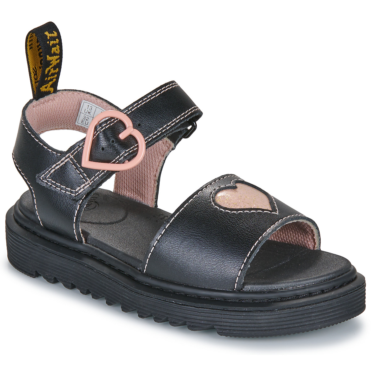 Dr. Martens - Marlowe Hearts J Black+Powder Pink - Black / Pink