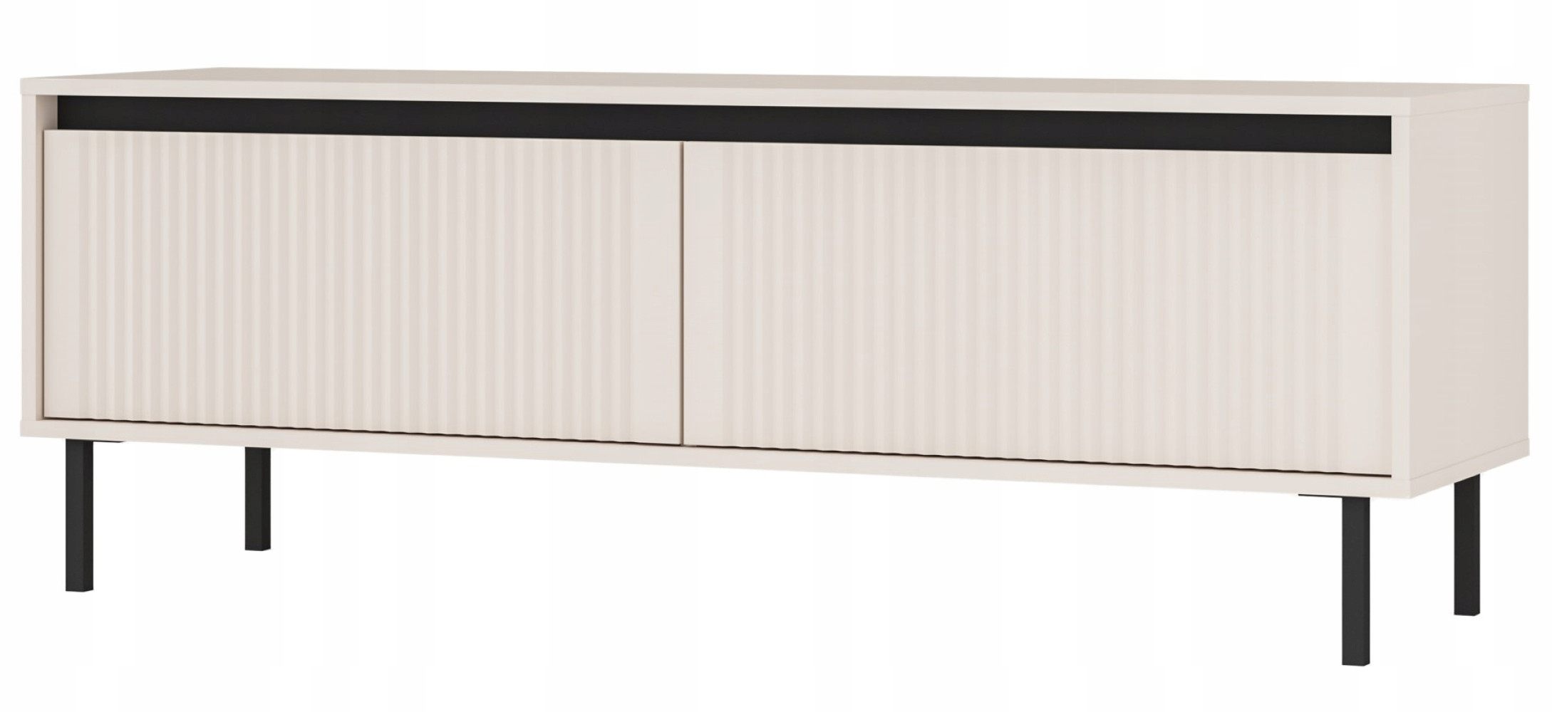 SZAFKA RTV 140 cm Pod TELEWIZOR 2S Nózki METAL BEŻOWA OSAKA