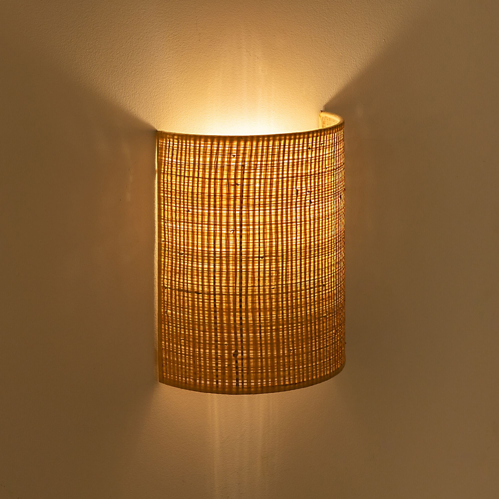 MEYA - Applique non électrifiée en rabane D20cm - naturel