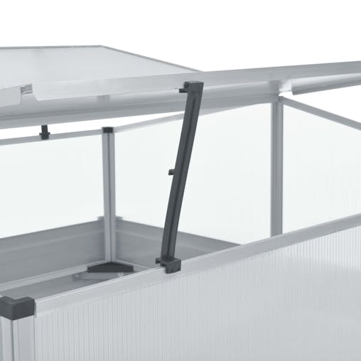 NNEVL Greenhouse 100x100x85 cm Galvanised Steel Grey