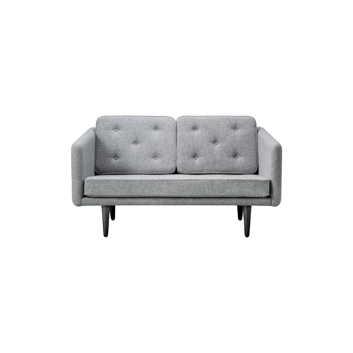 No. 1 2002 2 pers. sofa, gr&aring;/sortlakeret eg