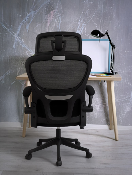 Krzesło biurowe ergonomiczne regulowane obrotowe KB112 czarne