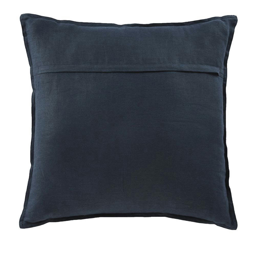 - Coussin en lin lavé gris anthracite 60x60