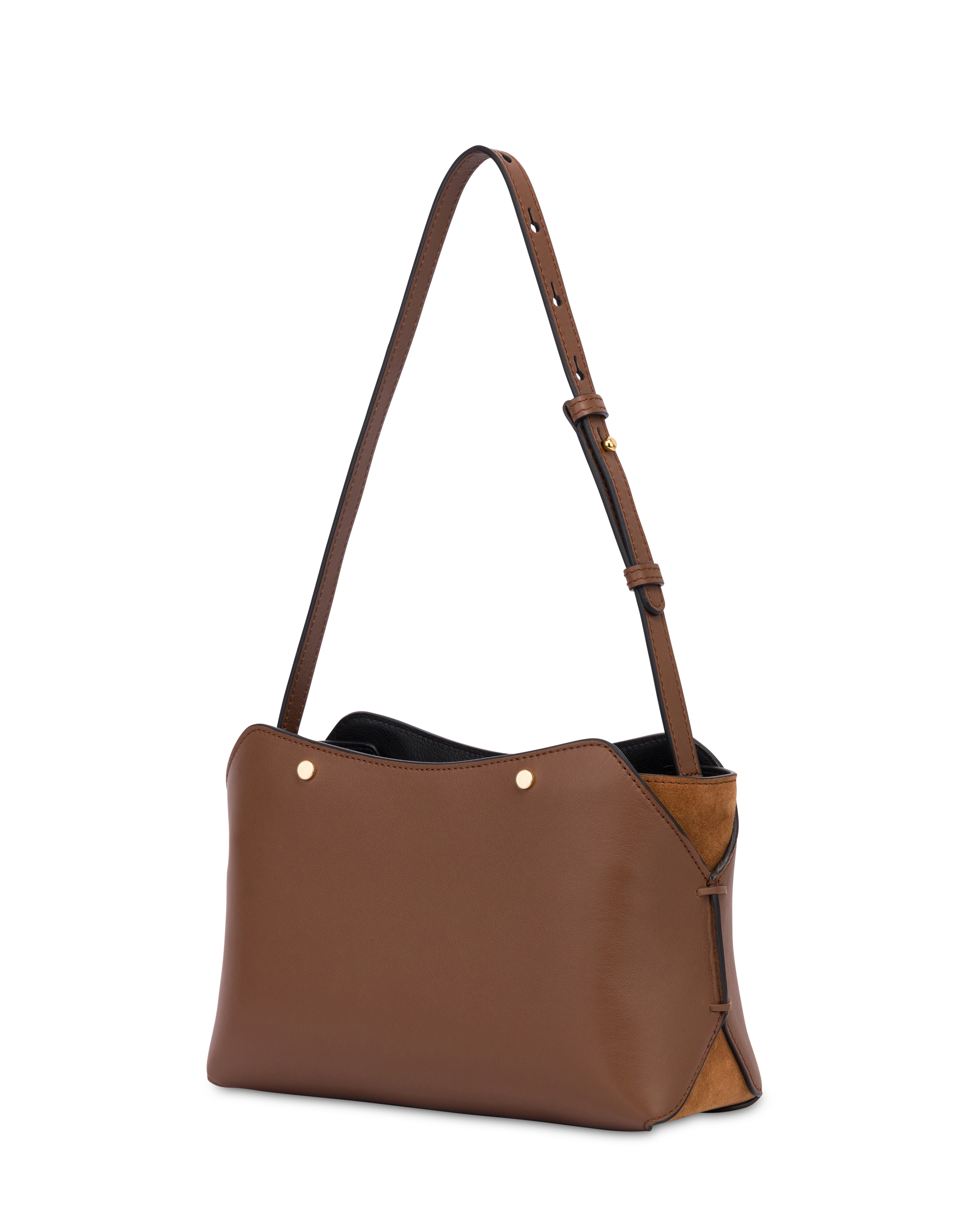Borsa A Spalla Kaleido In Vitello Cuoio/cuoio/nero