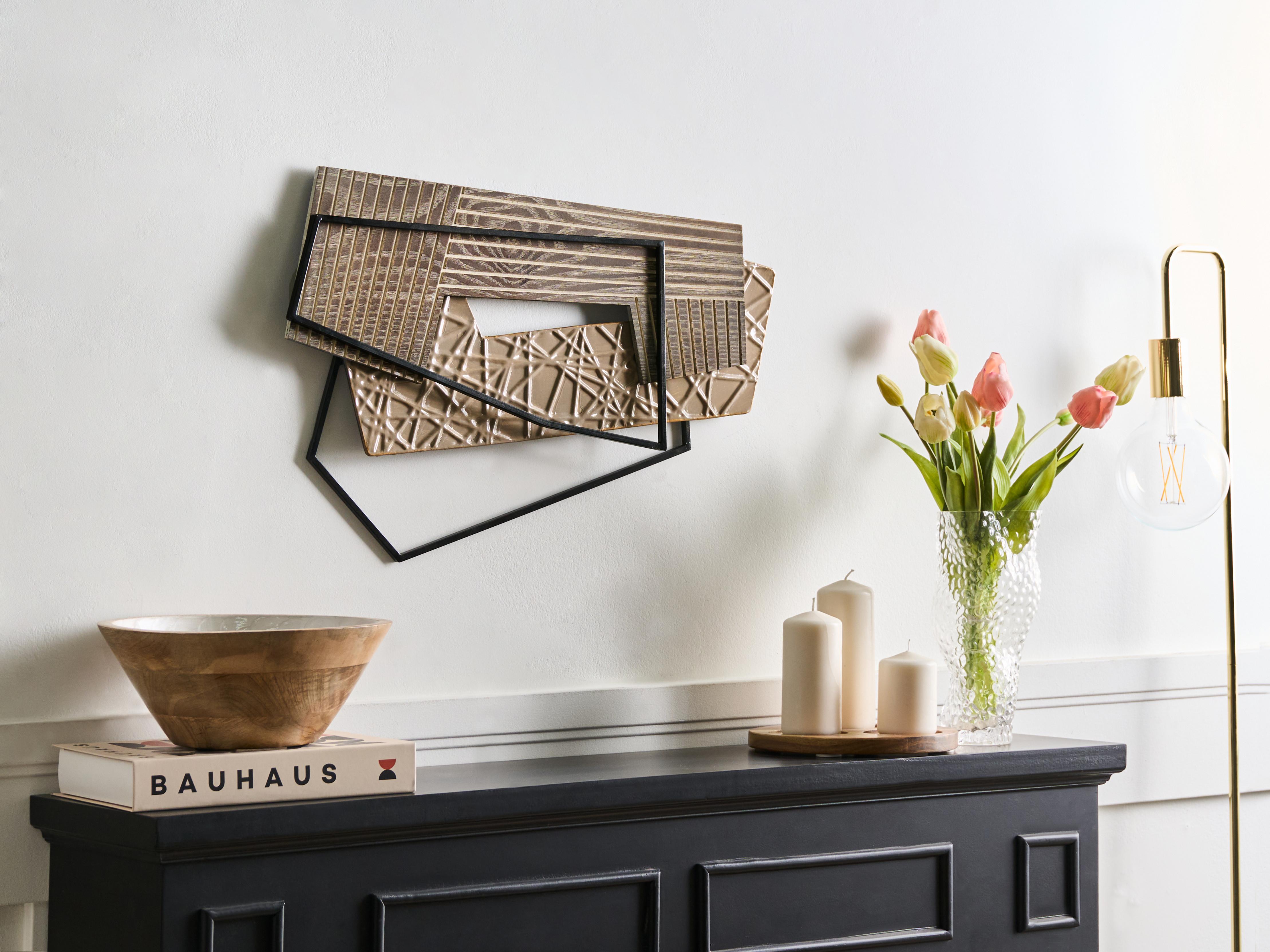 Wall Decor ENNIS Metal 36 cm Brown