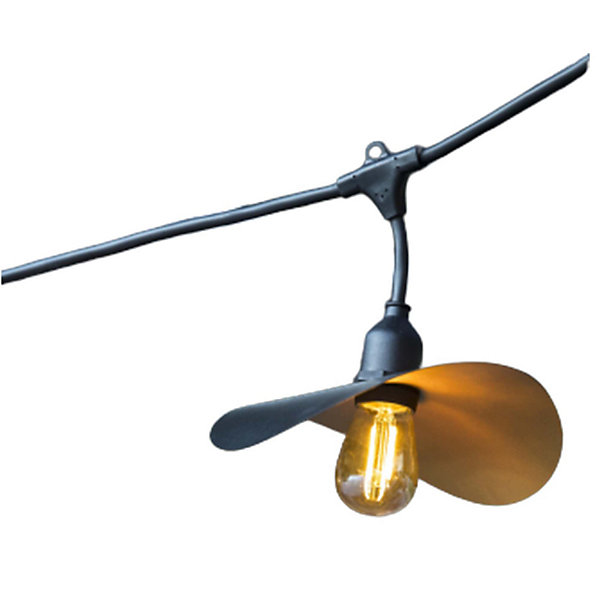 Guirlande Hat light Lumisky IP44 1000lm E27 noir 6m