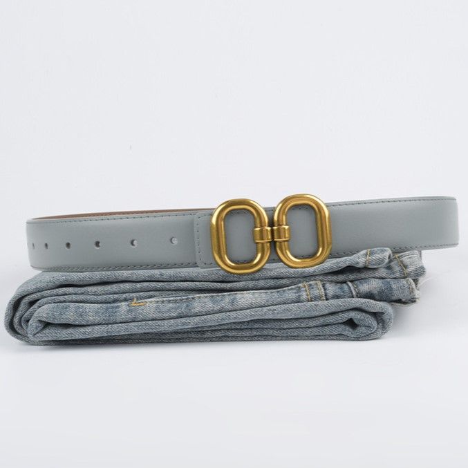 PEACH ACCESSORIES Versatile Belt with Double Ring Buckle