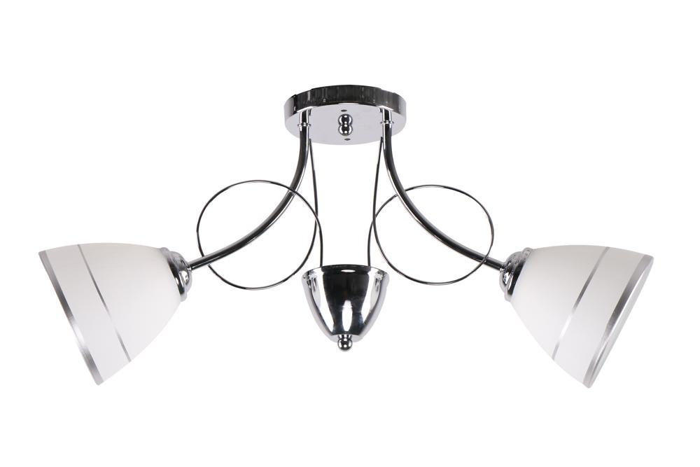 Lampa sufitowa chromowana biała ELOTTE 2xE27x40W Candellux