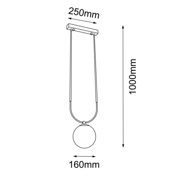 Lampa wisząca mosiądz polerowano-czarna-biała BALOS 1xE14x8W Amplex