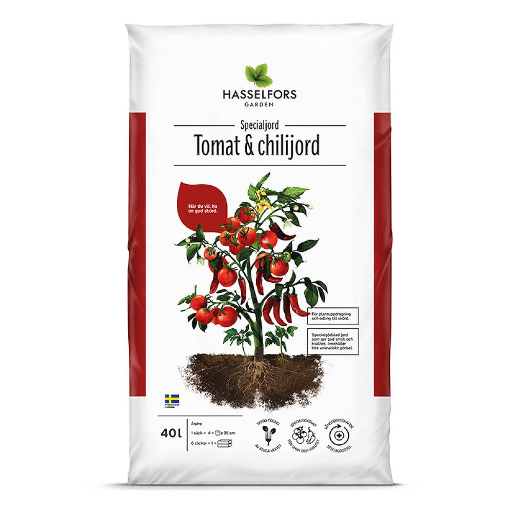 TOMAT- & CHILIJORD HASSELFORS GARDEN 40L