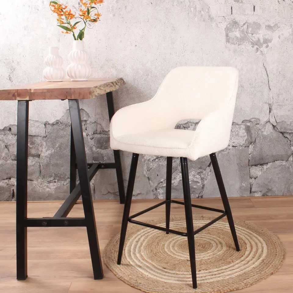 DS4U - Lenon barkruk 67 cm boucle ivoor