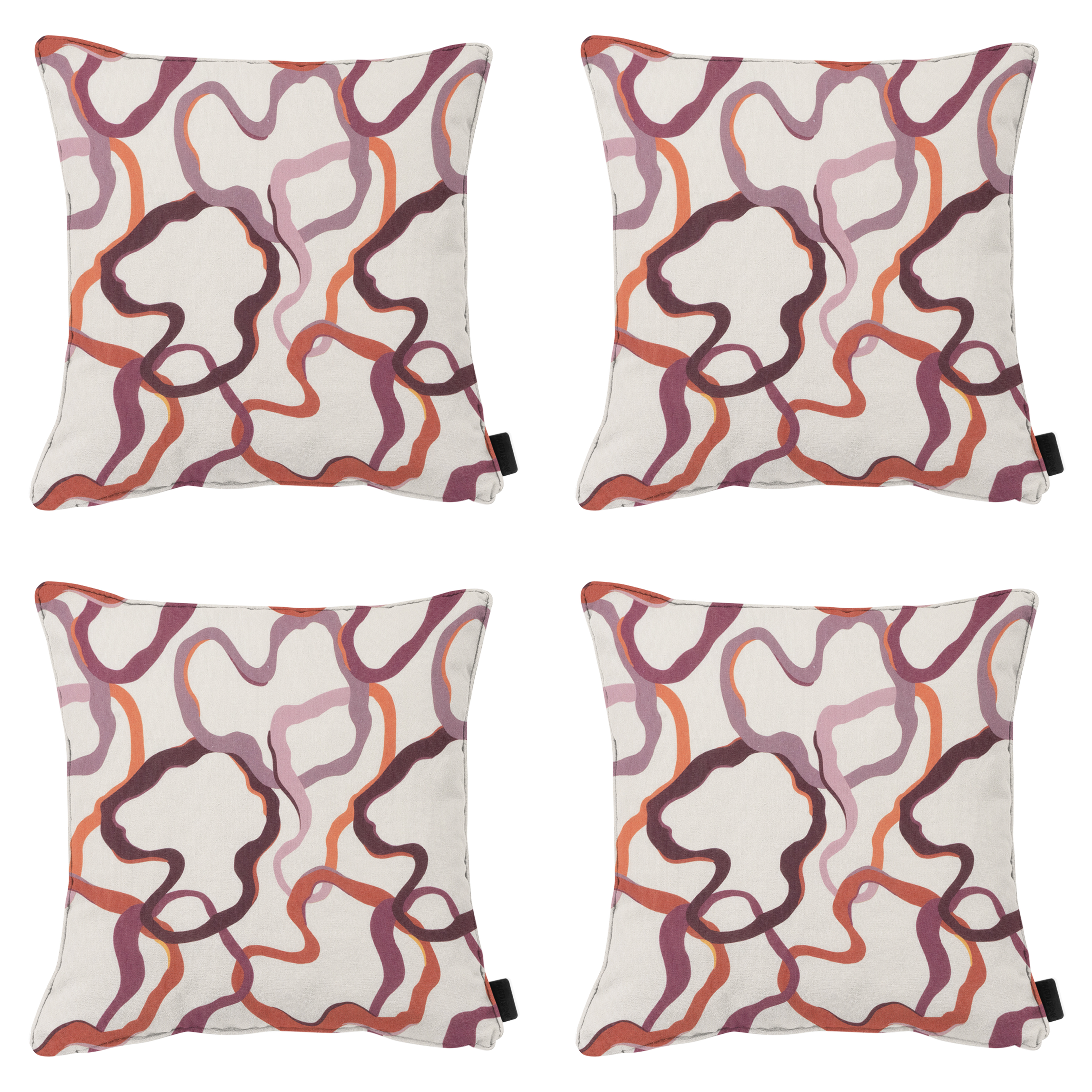 Madison sierkussen Blaze - multikleur - 50x50x10cm - set van 4
