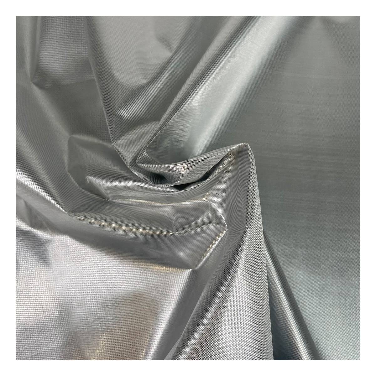 Silver Metallic Sheer Fabric by the Metre