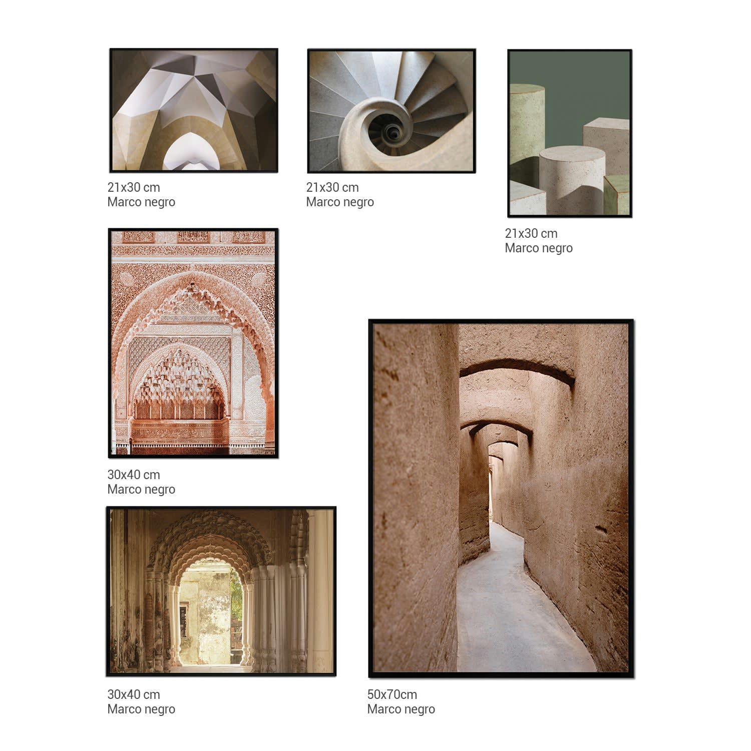 DÉCORATION MURALE - Décoration murale avec cadre en noir - Architecture