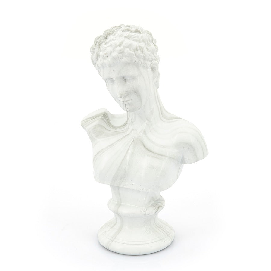 FurniLux Decoratie item Adam Marmer Wit - 16x10x25cm