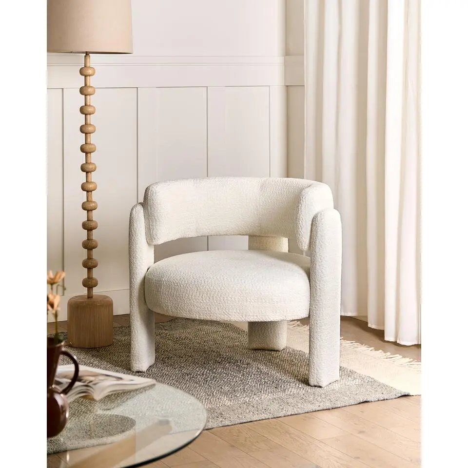 BUREA - Fauteuil - Off-white - Chenille